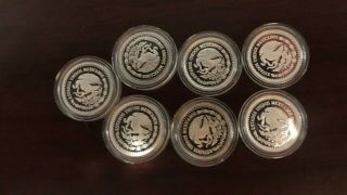 7 total 1/20 Silver Mo Mexico Libertad Proof Coins - 2004,  2007,  2009,  2013 2
