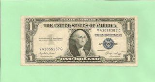 N1s.  1935e $1 Silver Certificate V 4305 5357 G.  1935e $1 V - G