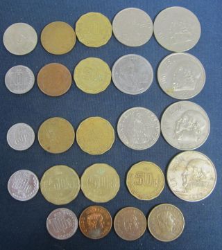 24 Old Mexico Coins,  Dating Back To 1942