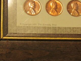 Lincoln Memorial Coins - Kennedy - Freedom of Worship Pennies Framed Set NR 4