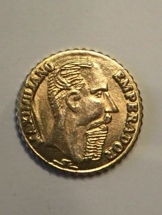 100 Brilliant Uncirculated Coin 1865 " Mexican Emperor " Maximillian Gold Pesos.