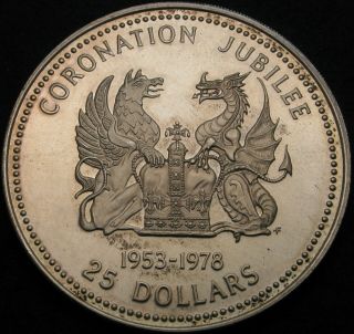 British Virgin Islands 25 Dollars 1978 Proof - Silver - Coronation Jubilee 211 ¤