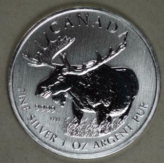 Canada 2012 5 Dollars Moose 1 Ounce Silver Coin