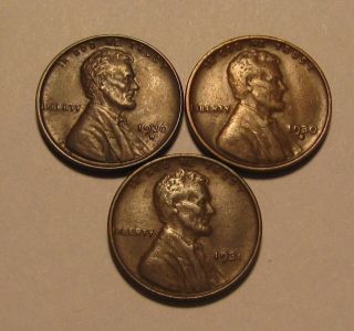 1930 D 1930 S 1931 Lincoln Cent Penny - Mixed - 24su