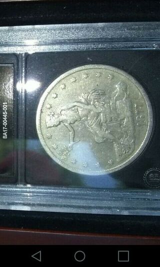 1877 Trade Silver Dollar,  In Display Box,