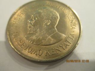 1969 Kenya Two Shillings Coin,  Km - 15
