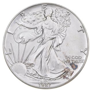 Better Date 1987 American Silver Eagle 1 Troy Oz.  999 Fine Silver 961