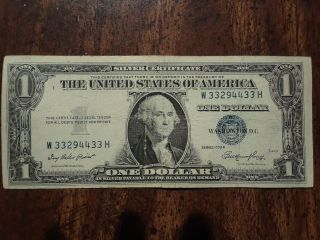 One Dollar United States Of America Silver Certificate,  Series 1935 E