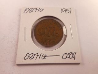 1957 Great Britain Half Penny - Collector Grade Album Coin - 081716 2