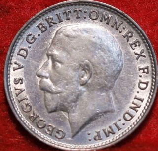 1917 Great Britain 3 Pence Silver Foreign Coin