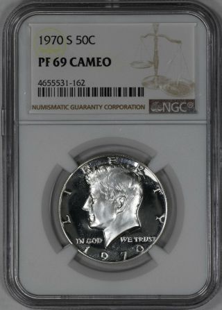 1970 S Kennedy Half Dollar 50c Ngc Certified Pf 69 Cameo Proof Unc (162)