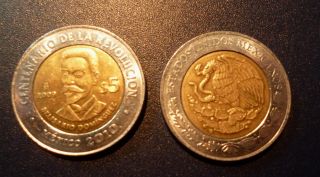 Mexico Comm.  Bimetallic Coin 5 Pesos Km918 Unc 2009 - Belisario Dominguez