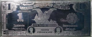1899 One Dollar $1 Black Eagle 4 Troy Ounce.  999 Fine Silver Note