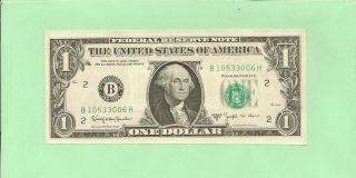 N1s 1963b.  Uncirc $1 B 1053 3006 H.  1963b $1 B - H Barr Note