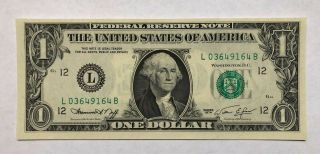 1974 $1 San Francisco Federal Reserve Note,  Crisp & Uncirculated Banknote
