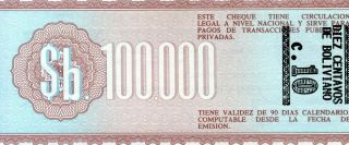 Bolivia: 10 Centavos on 100,  000 Pesos 1984 2