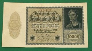 1922 $10,  000 Marks Germany " Vampire " Currency Large Size Old Money