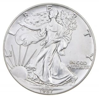 Better Date 1987 American Silver Eagle 1 Troy Oz.  999 Fine Silver 977