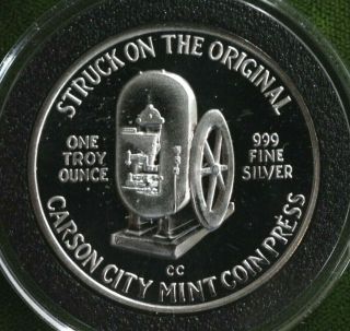 2001 Carson City " Women Pioneers " 1851 1 Oz Silver Round/coin:.  999 Fine