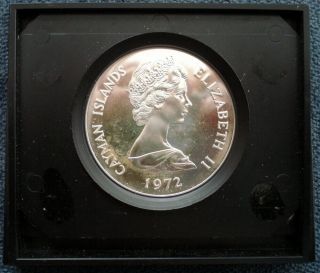 1972 Cayman Islands - 25 Dollars - Elizabeth Ii Silver Wedding - Silver Proof