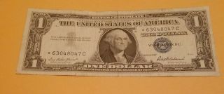 One Dollar 1957 Silver Certificate Star Note
