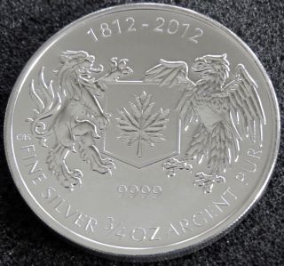 2012 Canada 3/4 Oz Silver War Of 1812 Coin - Bu.  9999 Fine