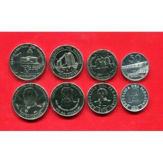 Paraguay 50,  100,  500,  1000 Guaranies 2008 - 2012 Coin Set Of 4