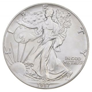 Better Date 1987 American Silver Eagle 1 Troy Oz.  999 Fine Silver 962
