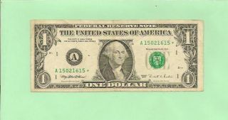 N1s.  1995 $1 Star Note A 1502 1615.  1995 $1 A -.  Star Note
