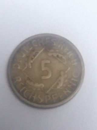 Germany,  Weimar Republic 5 Reichspfennig,  1926 A,