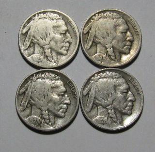 1925 1926 1927 1928 Buffalo Nickel - Mixed - 38su