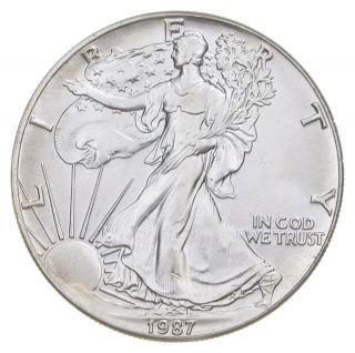 Better Date 1987 American Silver Eagle 1 Troy Oz.  999 Fine Silver 000