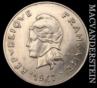 French Polynesia: 1967 Fifty Francs - Silver Brilliant Uncirculated Nr966