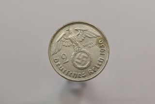Germany Third Reich 2 Reichsmark 1936 E Silver Scarce B19 8955