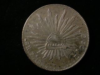 Mexico 1884,  Cap And Ray 8 Reales,  With Pin Back