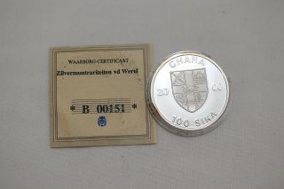 Ghana 100 Sika Year 2000 Silver Proof With B18 Cp1