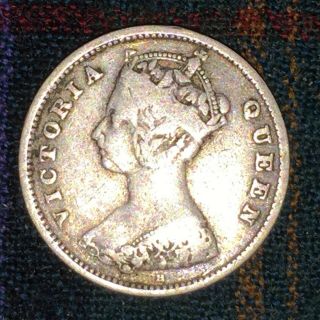 Hong Kong 10 Cents 1900 H - F,  Silver