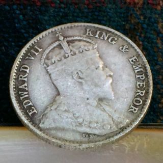 Hong Kong 5 Cents 1905 H - VF,  Last Year,  Silver 3