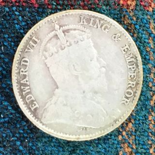 Hong Kong 5 Cents 1905 H - VF,  Last Year,  Silver 5
