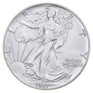 Better Date 1987 American Silver Eagle 1 Troy Oz.  999 Fine Silver 045