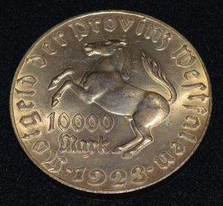 Germany,  Westphalia 1923 10,  000 Mark AU,  Notgeld Token Westfalen coin Weimar 4