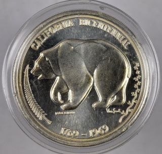 1969 California Bicentennial - The Golden Land - Silver Medallic Art Round