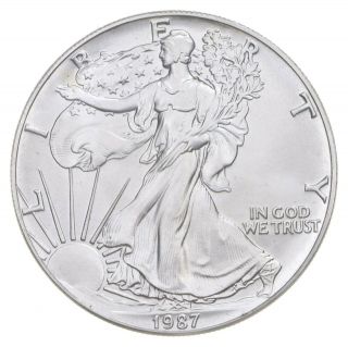 Better Date 1987 American Silver Eagle 1 Troy Oz.  999 Fine Silver 652