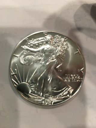1987 American Silver Eagle Bu 1 Troy Oz.  999 Fine Silver