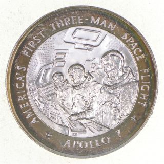 Sterling Silver - History Of Space Flight 0.  925 Silver 26.  8 Grams Round 532