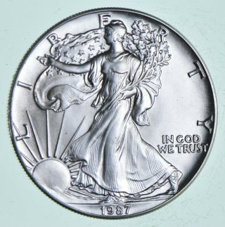 Better Date 1987 American Silver Eagle 1 Troy Oz.  999 Fine Silver 118