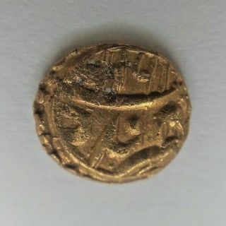 India Mysore Fanam Gold Coin,  Tipu Sultan,  Nagar Mint?,  1783 - 86 2