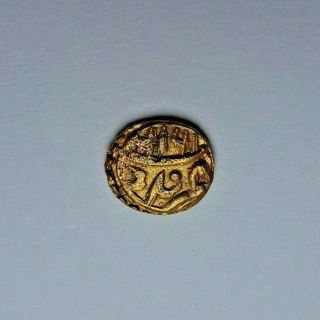 India Mysore Fanam Gold Coin,  Tipu Sultan,  Nagar Mint?,  1783 - 86 4
