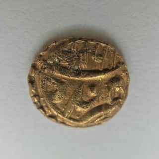 India Mysore Fanam Gold Coin,  Tipu Sultan,  Nagar Mint?,  1783 - 86 5