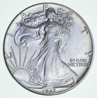 Better Date 1987 American Silver Eagle 1 Troy Oz.  999 Fine Silver 955